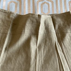 Linen Skirt - Olive Green