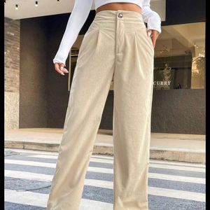 Shein Corduroy High Waisted Pant