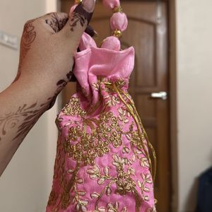 Pink Potli Bag