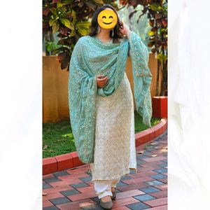 Heavy Embroidery Pakastani Suit(Mint Green Colour)