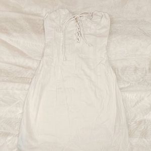 White Tube Corset Mini Dress