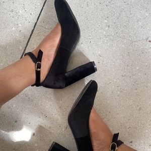 Black Block Heels