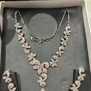 Elegant Necklace Jewellery Wid Earrings