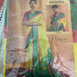 Designer yellow saree (New)