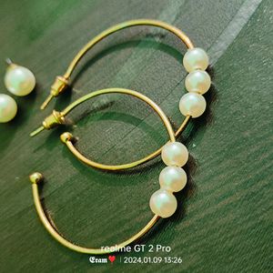 Combo Of 4 White Pearl Earrings