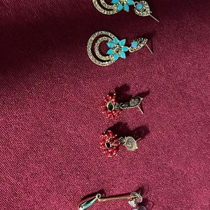 Pair Of 3 Traditional Earrings