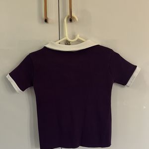 Dark Purple Retro Crop Top