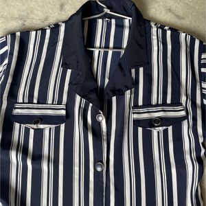 Blue And White Lining Shirt