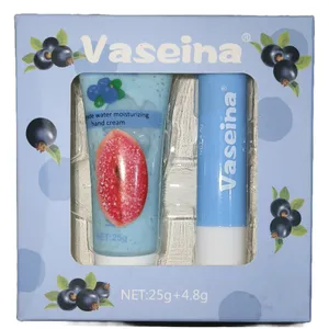 Hand Cream and Lip Balm Set with Blueberry Extract