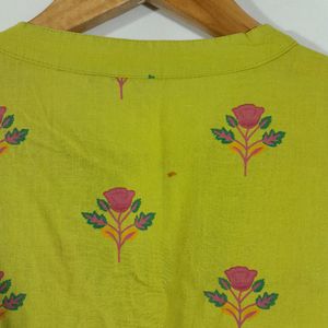 Florescent Green Printed Kurta (Women's)