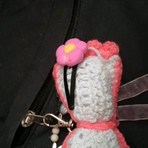 BOW KEYCHAIN!!! crochet 🎀