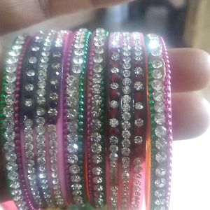 Diamond Fibre Bangles Set.