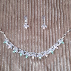 ❤️ American Diamonds Pastel Colour Necklace Set ❤️