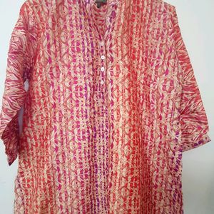 High Low Kurti With Beautiful Blend Of Colors