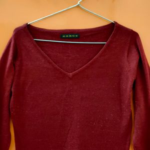 Maroon Light Winter Sweater