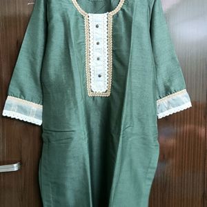 Olive Green Kurta Set