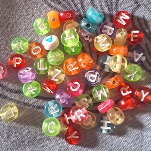 Multicolor Alphabet Beads