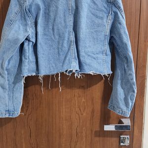 Thick Denim Crop Jacket