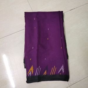 Purple Cotton Saree