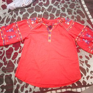 Brand New Top With Bell Sleeves From Singapore