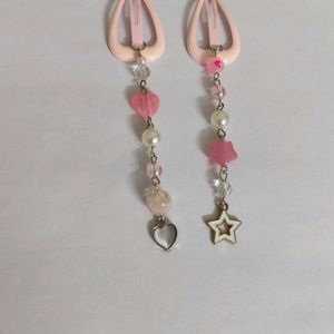 Handmade Pink Y2k Clips