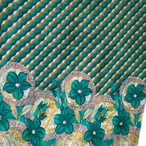 Green Floral Saree