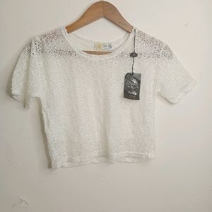 White Colour Casual Top (Girl' s)