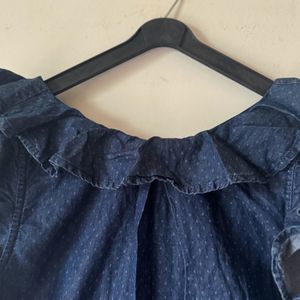 Cute Denim Dress For Girls