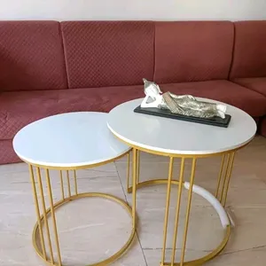 Living Room Coffee Table Metal Gold