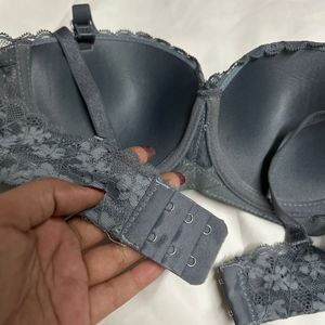 Grey Lace Bra