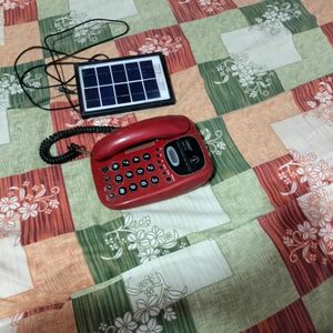 Solar Plate With Telephone As Freebies