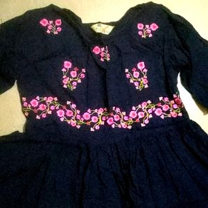 Navy Blue Embroidery top