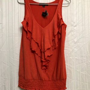 Orange Sleevless Top