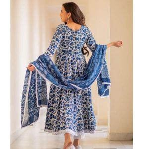 Cotton Kurta Dupatta Plazo Pant Set