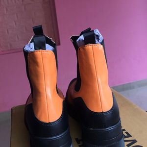 Orange/Black Boot