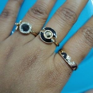 Gold Plated Rings Of 3