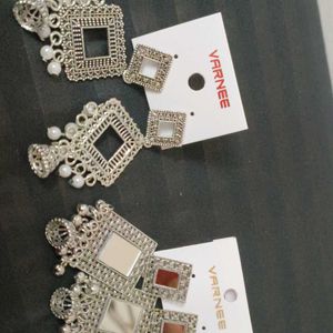 Combo Silver jhumka