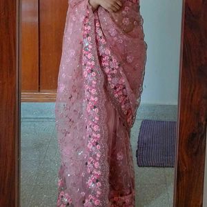 Pink Designer Saree