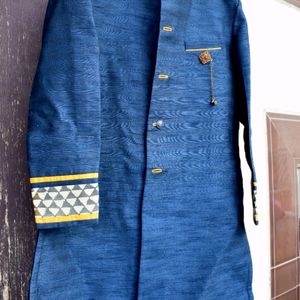 Men Blue Ethnic Kurta Set