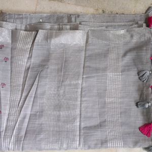 Pure Linen Saree