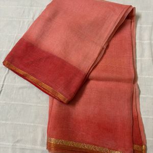 Cotton Net Saree with Blouse