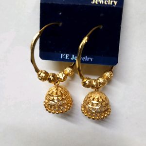 Momai Jewelry Gold Plated Zumkha Style Earrings