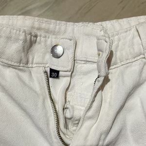 White Cargo Jeans