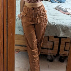 Woven Rust Trousers From Only