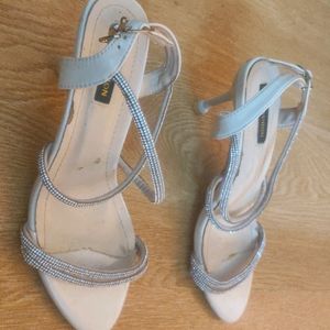 Rhinestones Straps Heel Sandals