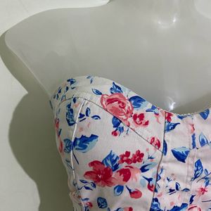 Y2K Floral Corset Top