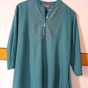 Blue Decent Short Kurti