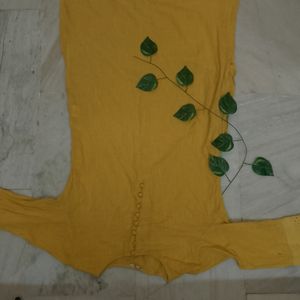 A Cotton Mustard Pathani Kurti🍋