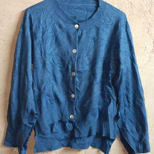 Women's Trendy Fashion Sweater Cardigan Blue