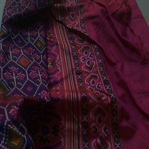 Ikkat Patola New Saree With Blouse